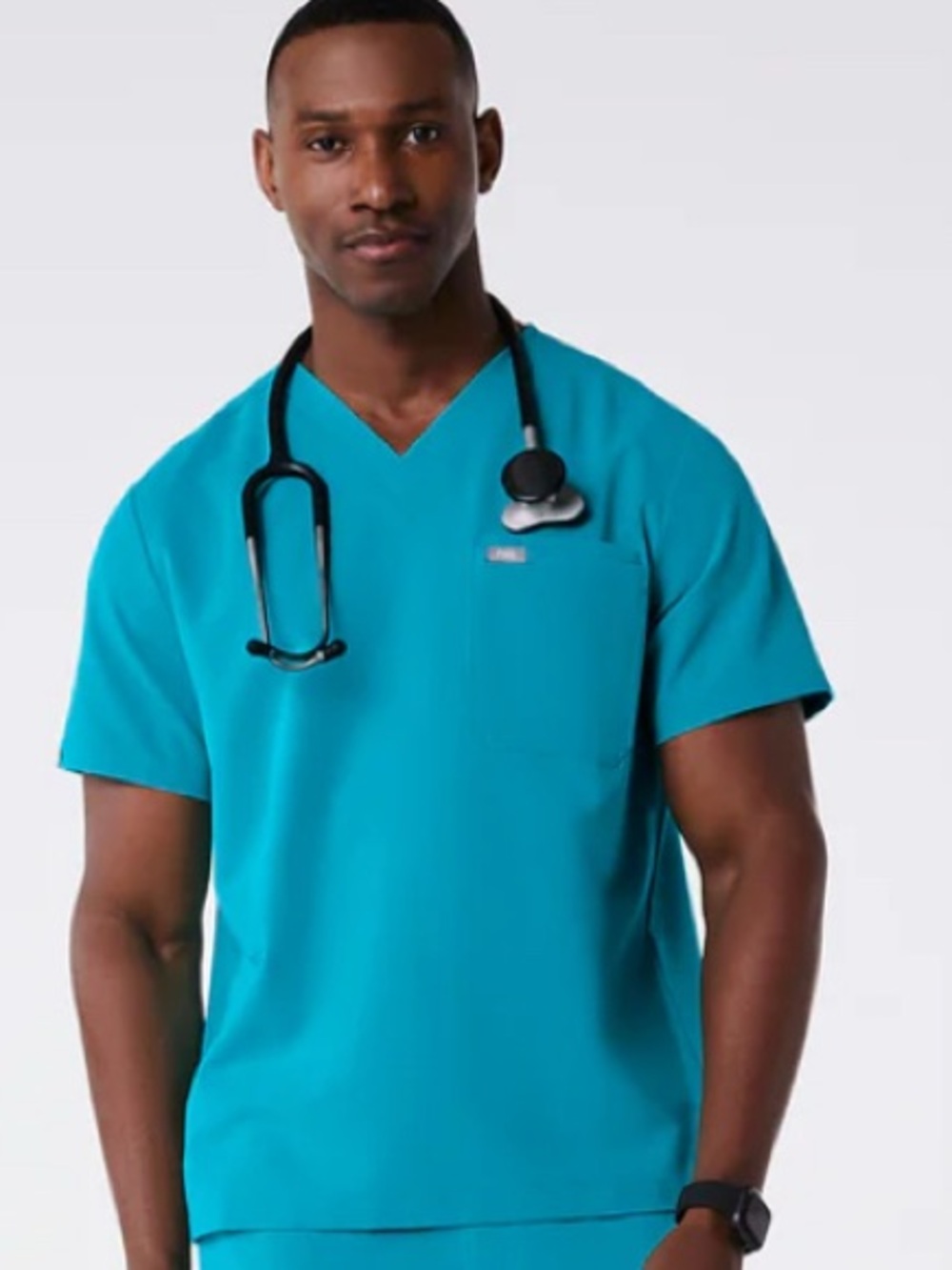 FIGS Technical Collection Men's Teal V-Neck Scrub Top Size M Style FM1500(Leon)